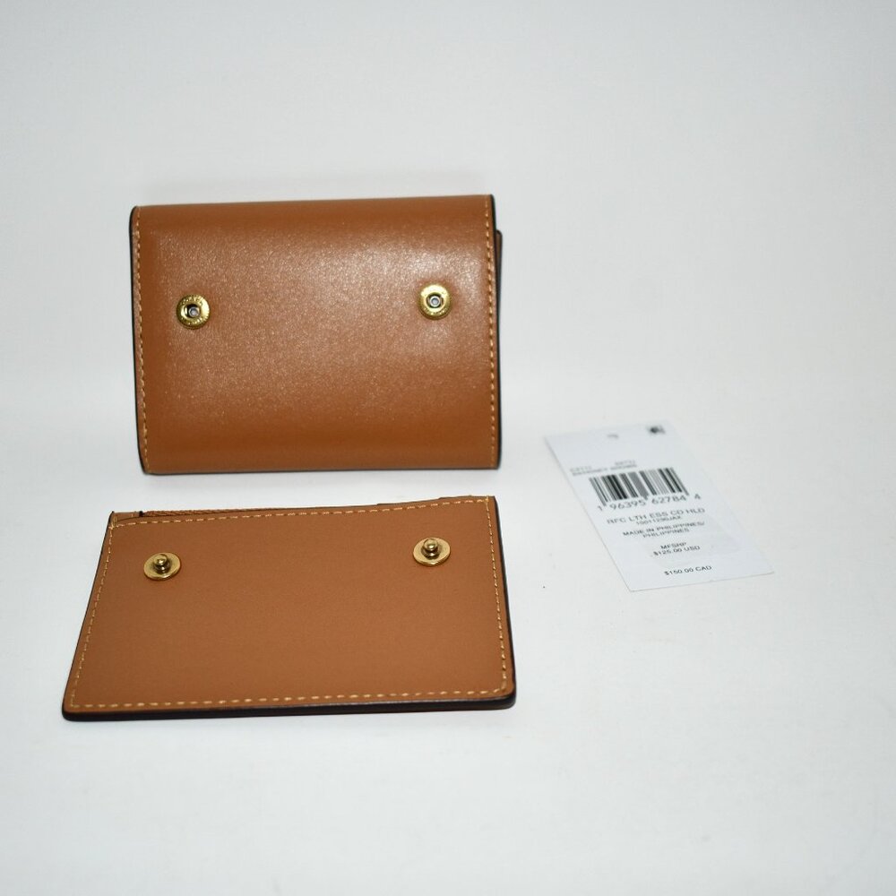 COACH Essential Card Holder Bifold Wallet in Honey Brown #CZ111 B4T7J NWT - Picture 5 of 6